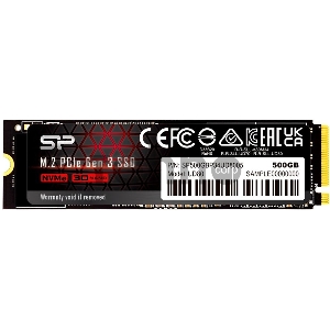 Твердотельный диск 250GB Silicon Power UD80, M.2 2280, PCI-E 3x4, [R/W - 3400/3000 MB/s]