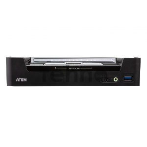 Переключатель KVM  ATEN [CS1953-AT-G] настольный 3-портовый гибридный DisplayPort USB 3.1  c адаптером питания 3-Port USB-C DisplayPort KVMP Switch with PD