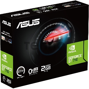 Видеокарта Asus PCI-E GT710-SL-2GD3-BRK-EVO NVIDIA GeForce GT 710 2048Mb 64 DDR3 954/5012 DVIx1 HDMIx1 CRTx1 HDCP Ret low profile