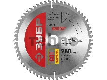 Круг пильный твердосплавный ЗУБР 36914-250-32-60  МАСТЕР чистый рез по дереву 250x32 60T