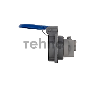 Розетка влагозащищенная  с крышкой, с/з, скрытая установка,16 А, IP54 каучук REXANT