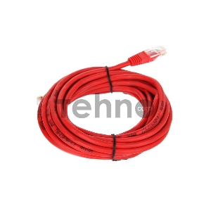 Патчкорд литой Telecom UTP кат.5е 5,0м красный