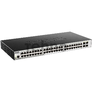 Коммутатор D-Link DGS-3000-52X/B2A,L2 Managed Switch with 48 10/100/1000Base-T ports  and 4 10GBase-X SFP+ ports.16K Mac address, 802.3x Flow Control, 4K of 802.1Q VLAN, VLAN Trunking, 802.1p Priority Queues, T