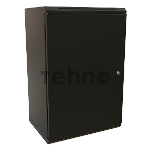 Шкаф коммутационный WRline (WR-TW-2266-SR-RAL9004) настенный 22U 600x600мм пер.дв.металл 2 бок.пан. 60кг черный 520мм 1086мм IP20 сталь