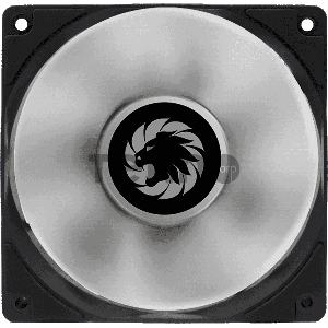 Кулер для корпуса ПК Gamemax GMX-WFBK-WT, 12CM black fan, white blade, 3pin+4Pin connector