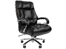 Кресло Chairman 405 Офисное кресло (экокожа, хромированный металл, газпатрон 4 кл, ролики BIFMA 5,1, механизм качания)