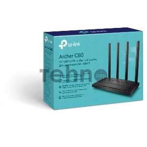 Роутер беспроводной TP-Link Archer C80 AC1900 10/100/1000BASE-TX черный
