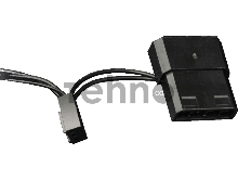 Кулер для корпуса ПК Gamemax GMX-WFBK-WT, 12CM black fan, white blade, 3pin+4Pin connector