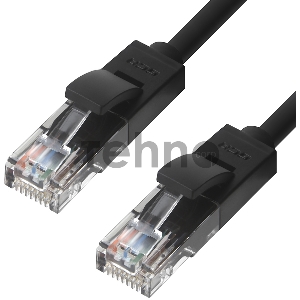 Патч-корд Greenconnect прямой 4.0m UTP кат.5e, черный, позолоченные контакты, 24 AWG, литой, Greenconnect-LNC06-4.0m, ethernet high speed 1 Гбит/с, RJ45, T568B Greenconnect Патч-корд прямой 4.0m UTP кат.5e, черный, позолоченные контакты, 24 AWG, литой, Gr