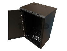Шкаф коммутационный WRline (WR-TW-2266-SR-RAL9004) настенный 22U 600x600мм пер.дв.металл 2 бок.пан. 60кг черный 520мм 1086мм IP20 сталь