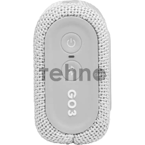 Портативная акустика, JBL GO 3 белый Bluetooth 5.1, мощность 4.2 Вт RMS, время зарядки аккумулятора 2,5 ч, время воспроизведения контента до 5ч, вес 209 г, цвет белый