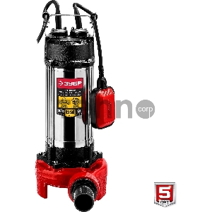 Насос ЗУБР НПФ-1350-Р фекальный с режущим механизмом, 1350 Вт