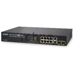Управляемый коммутатор Planet 8-Port 10/100TX 802.3at High Power POE +  2-Port Gigabit TP/SFP Combo Managed Ethernet Switch (120W)