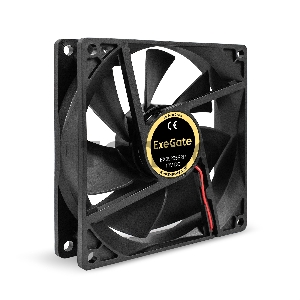 Вентилятор 12В DC ExeGate EX09225S2P (92x92x25 мм, Sleeve bearing (подшипник скольжения), 2pin, 2100RPM, 25dBA)