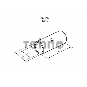 Соединительная гильза L-32 мм 35 мм² (ГМЛ (DIN) 35) REXANT