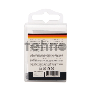 Набор бит KRANZ 25 мм PH1, PH2, PZ1, PZ2, SL5.5, T30 с магнитным держателем (7 шт./уп.)