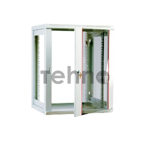 Шкаф телеком. настенный разборный 15U (600х550), съемные стенки, дверь стекло (ШРН-М-15.500) (1 коробка)
