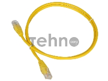 Патч-корд TWT UTP кат.5e, с заливными колпачками, 1.5 м, желтый