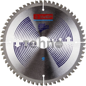 Круг пильный твердосплавный ЗУБР 36907-200-30-60  ЭКСПЕРТ точный-мульти рез 200х30мм 60T
