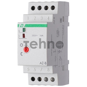 Фотореле AZ-B (выносной герметичный фотодатчик IP65 монтаж на DIN-рейке 2 модуля 230В 16А 1НО IP20)(аналог ФР-7Е) F&F EA01.001.009