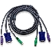 Переключатель ATEN 2L-1001P/C кабель/шнур, монитор+клавиатура+мышь CABLE HD15M/MD6M/MD6M-HD15F/M, 1.8M, фото 3
