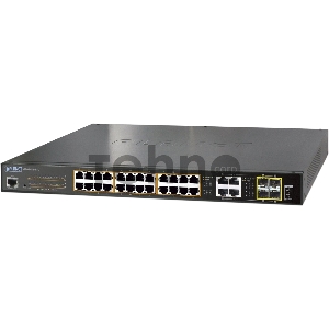 GS-4210-24PL4C управляемый коммутатор IPv6/IPv4, 24-Port Managed 802.3at POE+ Gigabit Ethernet Switch + 4-Port Gigabit Combo TP/SFP (440W)