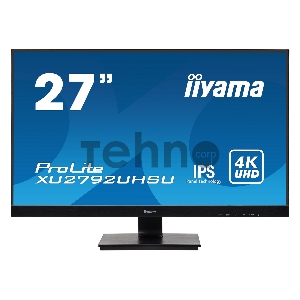 Монитор 27 Iiyama XU2792UHSU-B1 черный IPS LED 16:9 DVI HDMI M/M матовая 300cd 178гр/178гр 3840x2160 DisplayPort QHD USB 4.6кг