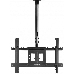 Потолочный кронштейн ONKRON N1L для телевизора 32"-70" потолочный телескопический, чёрный, фото 3