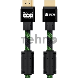 Кабель Greenconnect HDMI 2.1, 8K 60Hz, 4K 144Hz, 1.0m , динамический HDR 4:4:4, Ultra HD, 48.0 Гбит/с, тройное экранирование, ферритовые фильтры, GCR-51833 Greenconnect Кабель HDMI 2.1, 8K 60Hz, 4K 144Hz, 1.0m , динамический HDR 4:4:4, Ultra HD, 48.0 Гбит