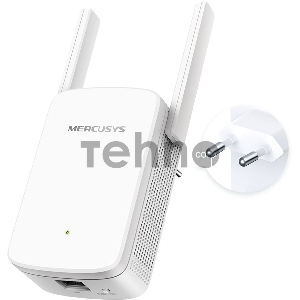 Усилитель сигнала Mercusys ME30 AC1200 Wi-Fi Range Extender, 300 Mbps at 2.4 GHz + 867 Mbps at 5 GHz, 1 x 10/100 LAN, 2× Fixed External Antennas, Wall Plugged, WPS/Reset Button, Signal Indicator, Range Extender/Access Point mode, Adaptive Path Selection