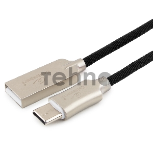 Кабель USB 2.0 Cablexpert CC-P-USBC02Bk-1.8M, AM/Type-C, серия Platinum, длина 1.8м, черный, блистер