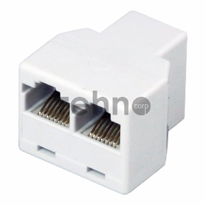 Переходник сетевой LAN, (гнездо 8Р8С (Rj-45) - 2 гнезда 8Р8С (Rj-45))