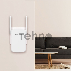 Усилитель сигнала Mercusys ME30 AC1200 Wi-Fi Range Extender, 300 Mbps at 2.4 GHz + 867 Mbps at 5 GHz, 1 x 10/100 LAN, 2× Fixed External Antennas, Wall Plugged, WPS/Reset Button, Signal Indicator, Range Extender/Access Point mode, Adaptive Path Selection