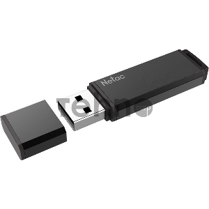 Флеш Диск Netac U351 256Gb <NT03U351N-256G-30BK>, USB3.0, с колпачком, металлическая чёрная