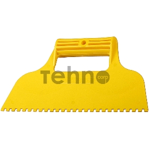 Шпатель STAYER, пластмассовый, зубчатый 8х8мм, 230мм