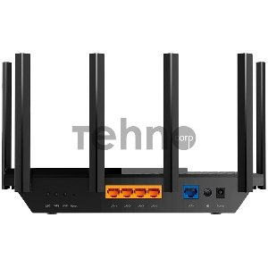 Роутер TP-Link AX5400 Dual Band Wireless Gigabit Router, 1.5 GHz Tri-Core CPU, 1 GE WAN + 4 GE LAN ports, 1× USB 3.0 Port, support 1024-QAM, OFDMA, MU-MIMO, Airtime Fairness, Beamforming, 160MHz Channel Width, come with HomeShieldTM, support Russia PPTP/L