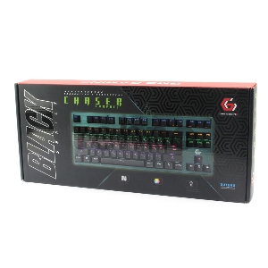 Клавиатура механ Gembird KB-G540L, USB, черн, переключатели Outemu Blue, 87 клавиши, подсветка Rainbow 9 режимов, FN, кабель тканевый 1.8м