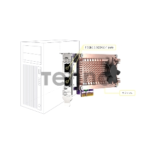 Плата расширения QNAP QM2-2P2G2T Expansion card 2 slots M.2 2280 NVMe. PCIe Gen3 x4 interface, 2x 2.5 GbE BASE-T.