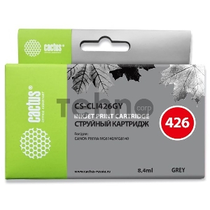 Картридж струйный Cactus CS-CLI426GY серый для Canon Pixma MG6140/MG8140 (8,2ml)