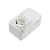 Блок из 2 розеток горизонтальный KRANZ Mini OG открытой установки с заземлением, IP54 белый, фото 4