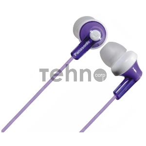 Наушники вкладыши Panasonic RP-HJE118GUV 1.1м белый/фиолетовый проводные (в ушной раковине)