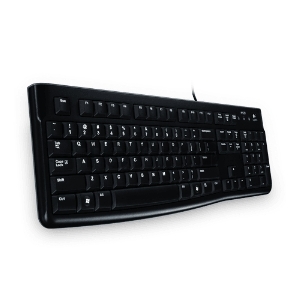 Клавиатура Logitech K120 черная, офисная, 104 клавиши, защита от воды USB 1.5м, RTL