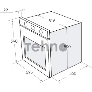 Шкаф духовой электрический MAUNFELD AEOC.575S, встраиваемый