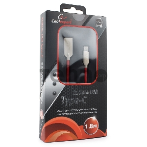 Кабель USB 2.0 Cablexpert CC-P-USBC02R-1.8M, AM/Type-C, серия Platinum, длина 1.8м, красный, блистер Кабель USB 2.0 Cablexpert CC-P-USBC02R-1.8M, AM/Type-C, серия Platinum, длина 1.8м, красный, блистер