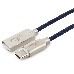 Кабель USB 2.0 Cablexpert CC-P-USBC02Bl-1M, AM/Type-C, серия Platinum, длина 1м, синий, блистер, фото 2