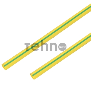 Термоусадочная трубка 20/10 мм, желто-зеленая, упаковка 10 шт. по 1 м PROconnect