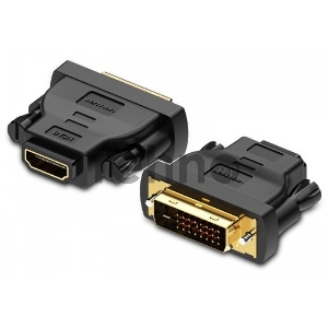 Адаптер-переходник Vention DVI 24+1 M/ HDMI 19F Двунаправленный
