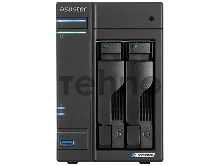 Сетевое хранилище ASUSTOR AS6602T 2-Bay NAS/Media player/Intel Celeron J4125 2.0GHz up to 2.7GHz (Dual-Core ), 4GB SO-DIMM DDR4, noHDD(HDD,SSD),/2x1GbE(LAN)/3xUSB3.2,HDMI ; 90IX01F0-BW3S10