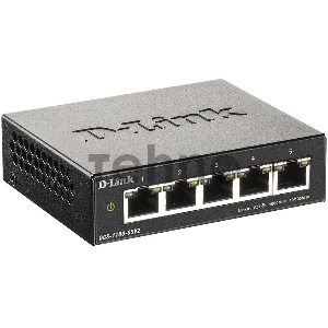 Коммутатор D-Link DGS-1100-05V2/A1A, L2 Smart Switch with 5 10/100/1000Base-T ports.8K Mac address, 802.3x Flow Control, Port Trunking, Port Mirroring, IGMP Snooping, 32 of 802.1Q VLAN, VID range 1-4094, Loopba