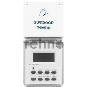 Розетка с таймером FERON 23206  (недельная) в защитном корпусе IP 44 3500W/16A 230V, 61926(TM23)